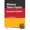 Almanca Tümce Yapıları ve Karşılaşılan Güçlükler