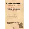 Arapça Türkçe Modern ve Klasik Konulu Terimler ve Kavramlar Sözlüğü