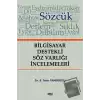 Bilgisayar Destekli Söz Varlığı İncelemeleri