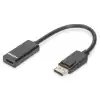 Digutus Ak-340408-001-S Displayport (Dp)  Hdmı Dp Erkek - Hdmı Tip A Dişi, 0.15 Metre, Siyah