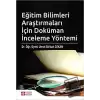 Eğitim Bilimleri Araştırmaları İçin Doküman İnceleme Yöntemi