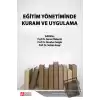 Eğitim Yönetiminde Kuram ve Uygulama