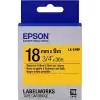 Epson Lk-5Ybp Pastel Siyahı Üzeri Sarı 18Mm 9Metre Etiket