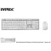 Everest Km-6063 Beyaz-Gri Kablosuz Q Multimedia Klavye + Mouse Set