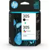 Hp 305 Black-Color Siyah-Renkli Multi Paket 6Zd17Ae