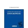 Medeni Usul Hukukunda Dava Konusu (Ciltli)