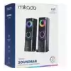 Mikado Md-S102 2.0 3Wx2Ch Rgb Ledli Siyah Usb Soundbar Speaker Hoparlör