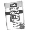 ÖABT Sosyal Bilgiler Öğretmenliği Coğrafya 21x12 Deneme Çözümlü