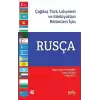 Rusça-Çağdaş Türk Lehçeleri ve Edebiyatları Bölümleri için