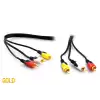 S-Link Sl-Rca10 3Rca To 3Rca 10M Gold Kablo