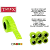 Tanex Fiyat Etiketi Çizgili 12X21 Fosforlu Sarı - 6lı Paket