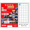 Tanex Laser Etiket 100 Yp 40X24 Mm Laser-Copy-Inkjet Tw-2260