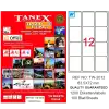 Tanex Laser Etiket 100 Yp 63X72 Mm Laser-Copy-Inkjet Tw-2012