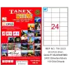 Tanex Laser Etiket 100 Yp 64X33 Mm Laser-Copy-Inkjet Tw-2533