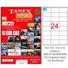 Tanex Laser Etiket 100 Yp 70X36 Laser-Copy-Inkjet Tw-2736