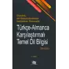 Türkçe-Almanca Karşılaştırmalı Temel Dilbilgisi