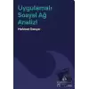 Uygulamalı Sosyal Ağ Analizi