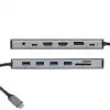 Vcom Cu4706 Type-C To Hdmı-2+Dp+Usb3.0-3+Type C+Usb2.0+Rj45+Sd2.0+Tf2.0+Pd+Dc 3.5Mm 13 İn 1 Çevirici