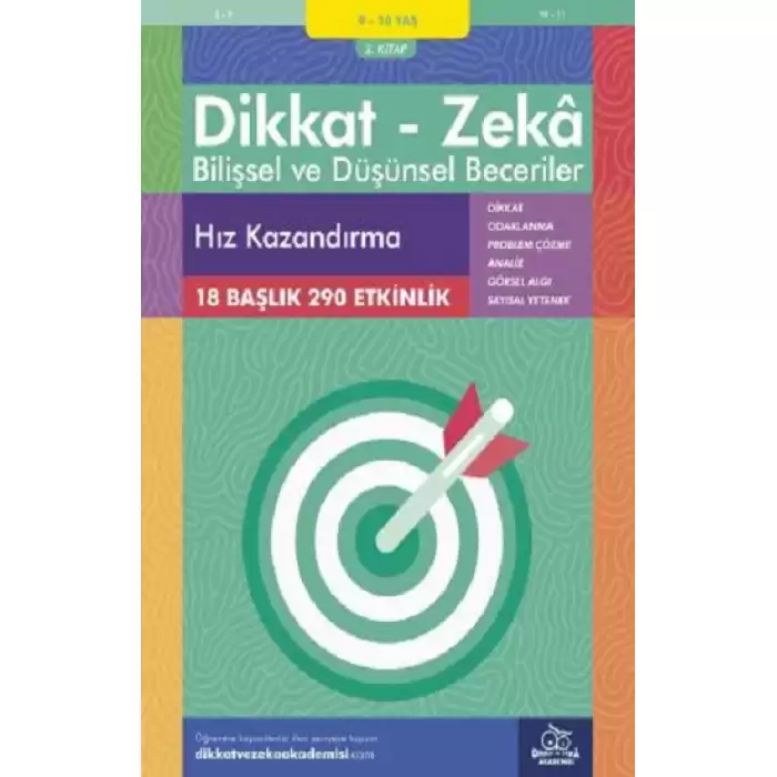 9-10 Yaş Dikkat - Zeka Bilişsel ve Düşünsel Beceriler 3. Kitap - Hız Kazandırma