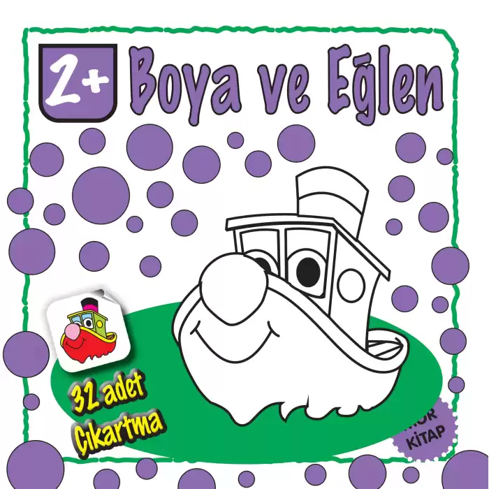 Boya ve Eğlen - Mor Kitap - 32 Adet Çıkartma