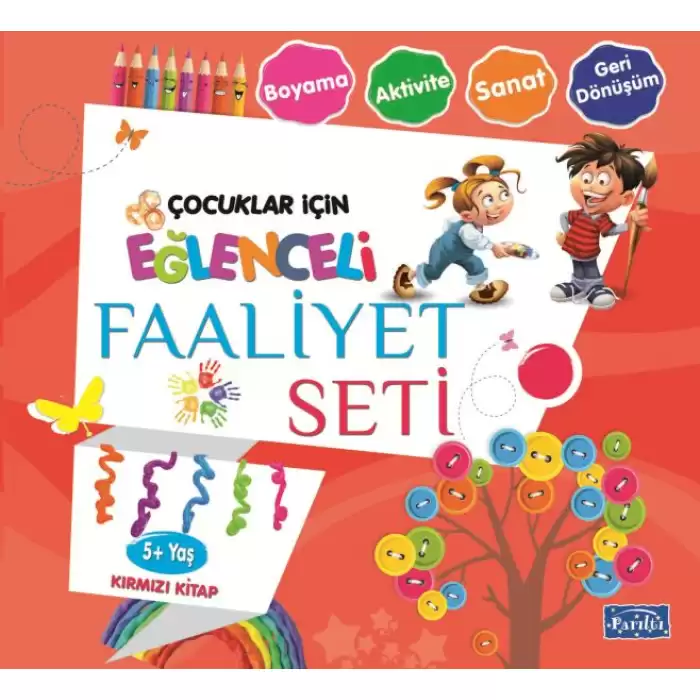 Eğlenceli Faaliyet Seti - Kırmızı Kitap - 5+ Yaş