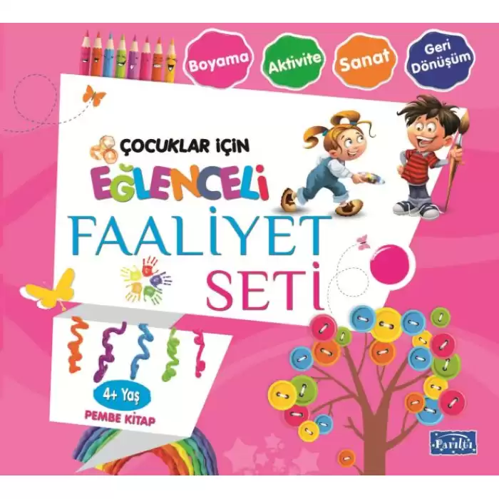 Eğlenceli Faaliyet Seti - Pembe Kitap - 4+ Yaş