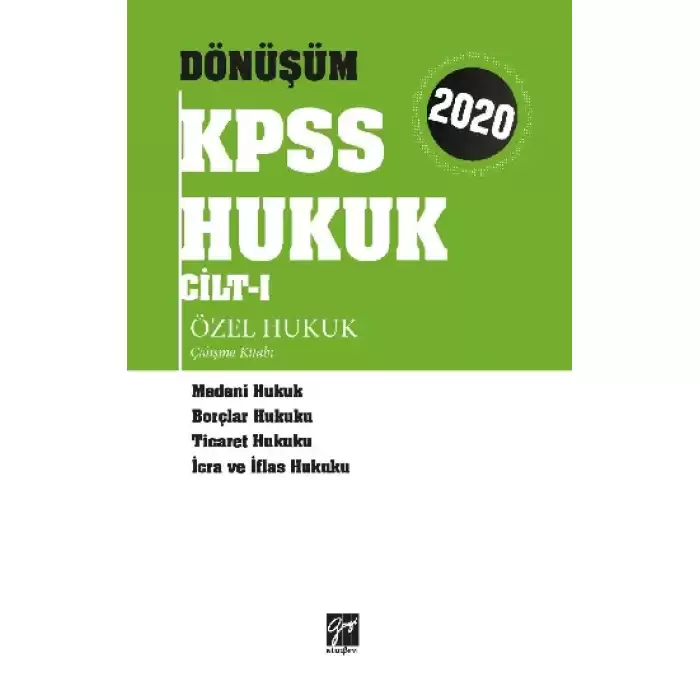 2020 Dönüşüm KPSS Hukuk Cilt 1