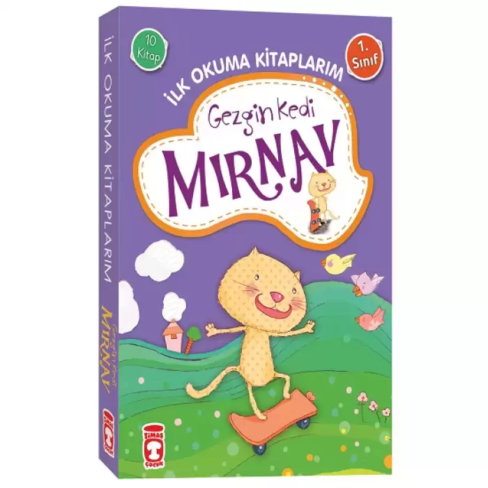 Gezgin Kedi Mırnav İlk Okuma Kitaplarım Set (10 Kitap)