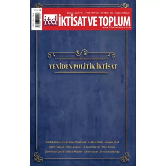 İktisat Ve Toplum Dergisi 140. Sayı