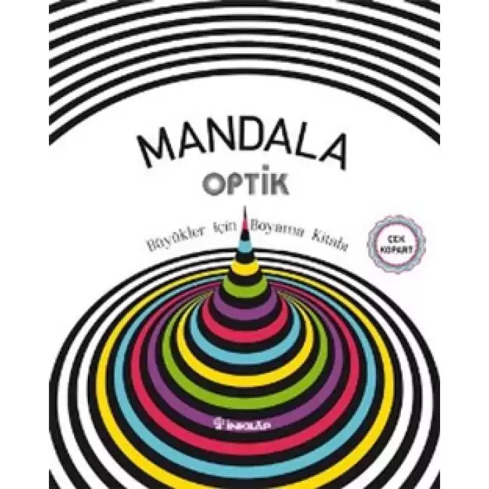 Mandala Optik - Büyükler İçin Boyama Kitabı