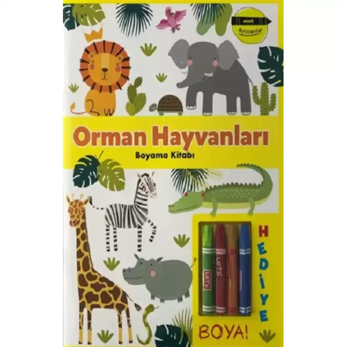 Orman Hayvanları Boyama Kitabı - Minik Ressamlar