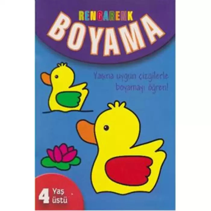 Rengarenk Boyama - 4 Yaş Üstü - Mavi Kitap