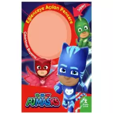 Pjmasks Eğlenceye Açılan Pencere Çıkartmalı Boyama Kitabı