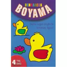 Rengarenk Boyama - 4 Yaş Üstü - Mavi Kitap