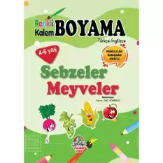 Renkli Kalem Boyama-Sebzeler Meyveler