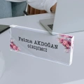 Kişiye Özel Akrilik Ofis Masa Üstü İsimlik Büro Ofis Makam İşyeri Hediyesi Masa İsimliği