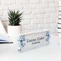Kişiye Özel Akrilik Masaüstü İsimlik Büro Ofis Makam İşyeri Hediyesi Masa Üstü İsimliği