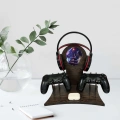 Ahşap Gaming Ps4 Ps5 Xbox Joystick Kontroller Tutucu Ve Kulaklık Dikey Standı