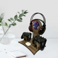 Ahşap Gaming Ps4 Ps5 Xbox Joystick Kontroller Tutucu Ve Kulaklık Dikey Standı
