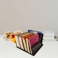 Kişiye Özel Üç Renkli 6 mm MDF Mini Kitaplık Dergilik, Plaklık, Gazetelik