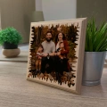 Kişiye Özel Fotoğraflı Ahşap Üç Bölmeli Masa Üstü ve Duvar Askılı Çerçeve