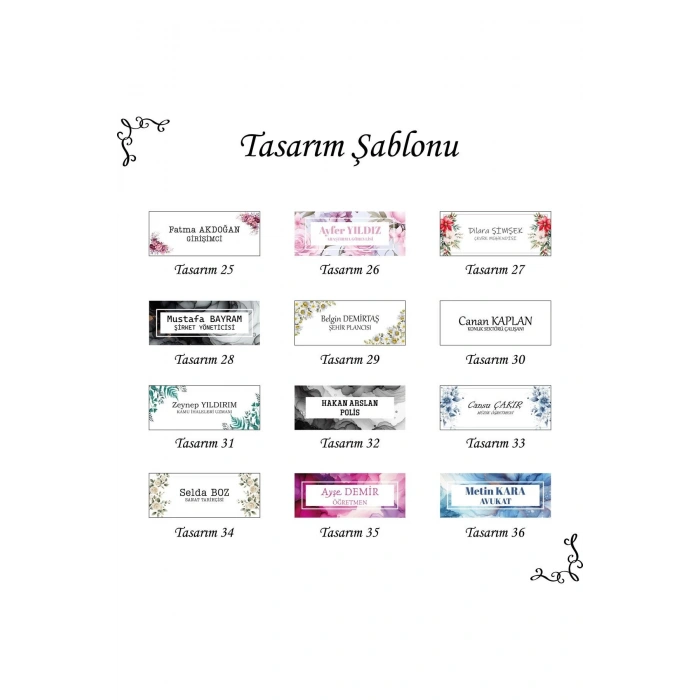 Kişiye Özel Akrilik Ofis Masa Üstü İsimlik Büro Ofis Makam İşyeri Hediyesi Masa İsimliği