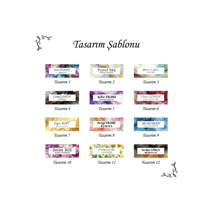 Kişiye Özel Akrilik Masaüstü İsimlik Büro Ofis Makam İşyeri Hediyesi Masa Üstü İsimliği