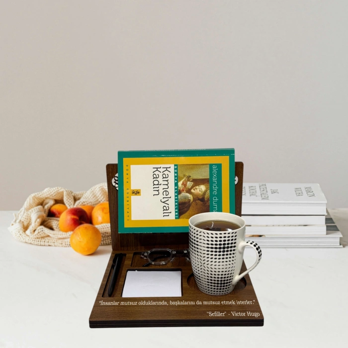 Ahşap Dekoratif Kitap Organizeri, Kişiye Özel UV Baskılı Kitaplık, Kitap Dekorasyon