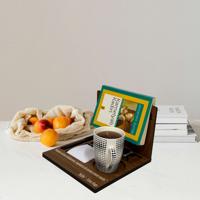 Ahşap Dekoratif Kitap Organizeri, Kişiye Özel UV Baskılı Kitaplık, Kitap Dekorasyon