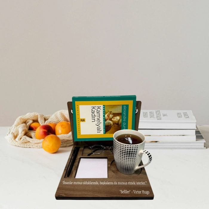 Ahşap Dekoratif Kitap Organizeri, Kişiye Özel UV Baskılı Kitaplık, Kitap Dekorasyon