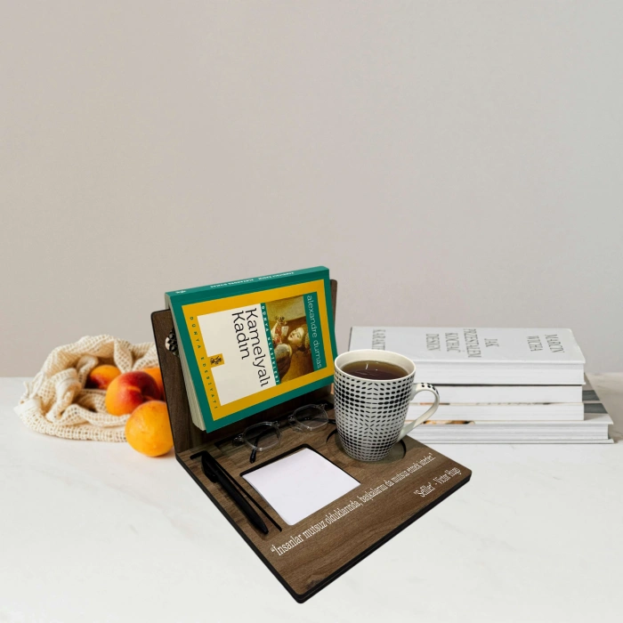 Ahşap Dekoratif Kitap Organizeri, Kişiye Özel UV Baskılı Kitaplık, Kitap Dekorasyon