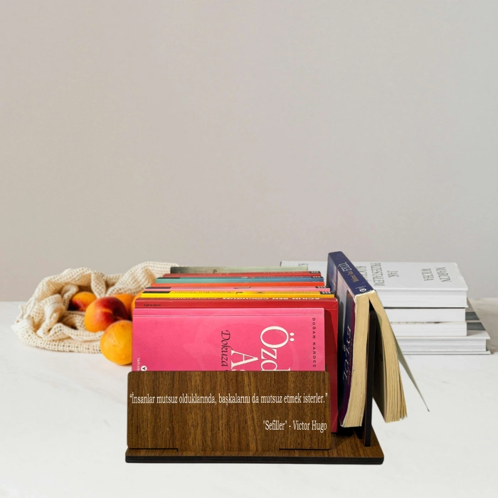 Kişiye Özel Üç Renkli 6 mm MDF Mini Kitaplık Dergilik, Plaklık, Gazetelik