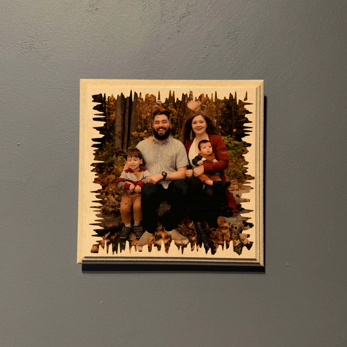 Kişiye Özel Fotoğraflı Ahşap Üç Bölmeli Masa Üstü ve Duvar Askılı Çerçeve