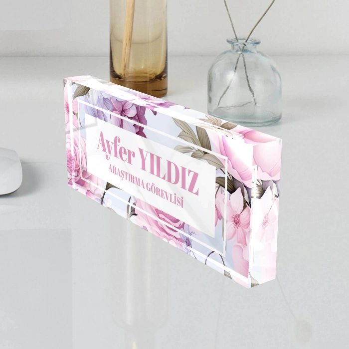 Kişiye Özel Masa Isimliği, Kadınlar İçin Hediye Ofis Dekoratif Masa Üstü Isimlik